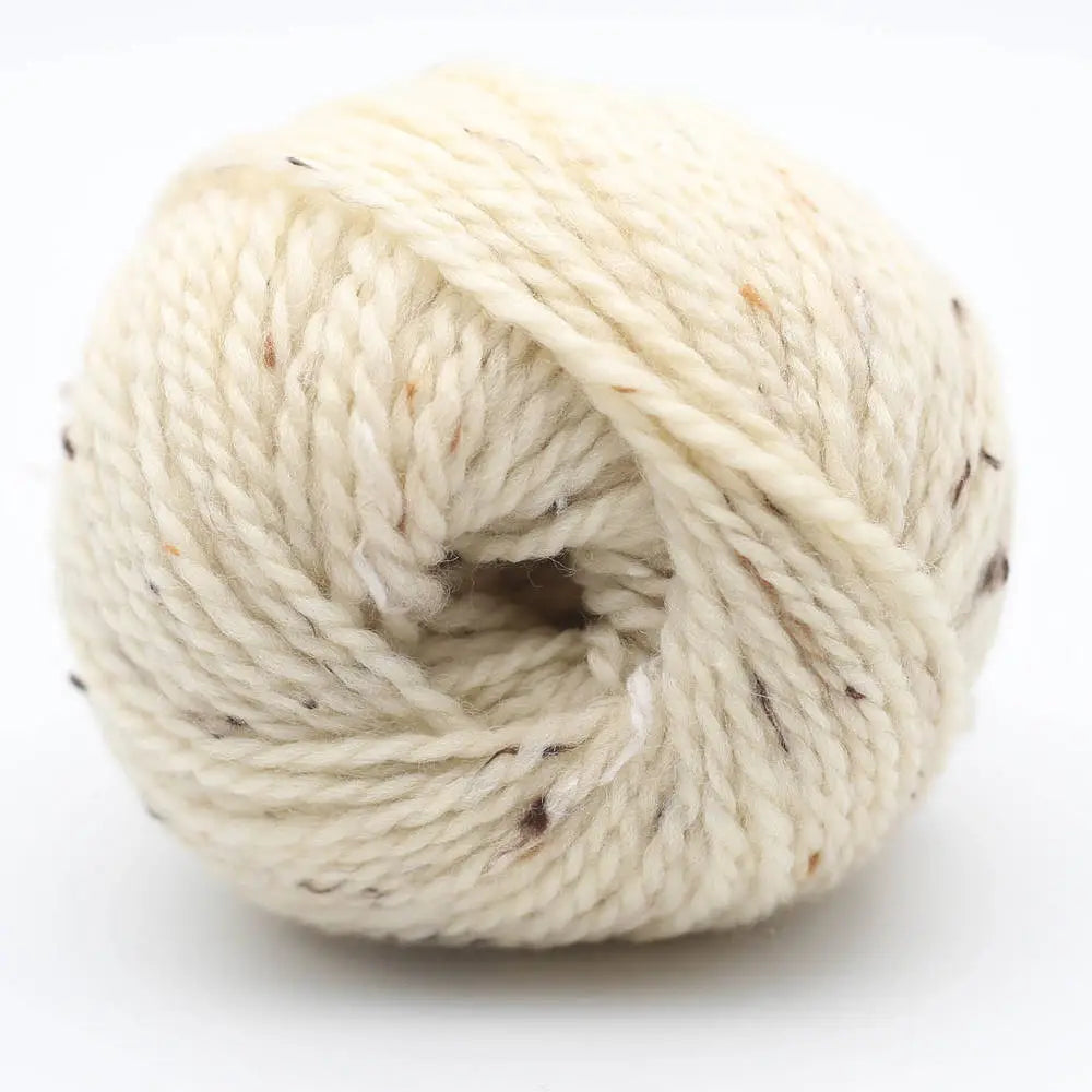 Garnknäuel Hamelton Tweed 1 in hellbeige mit mehrfarbigen Sprenkeln