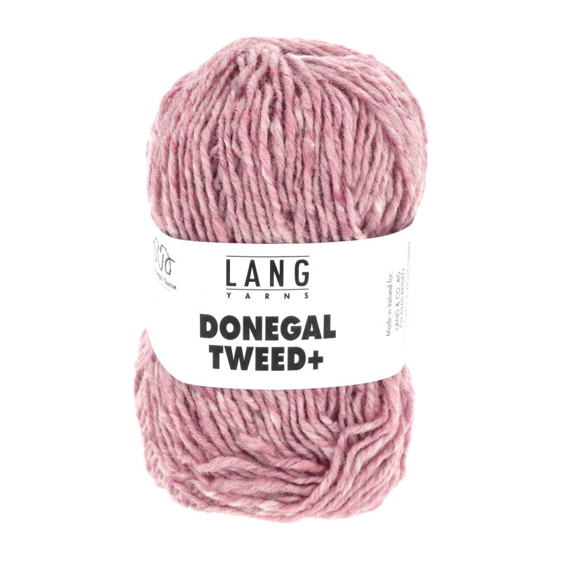 Wollgarn-Knäuel Donegal Tweed+ in rosérosa meliert