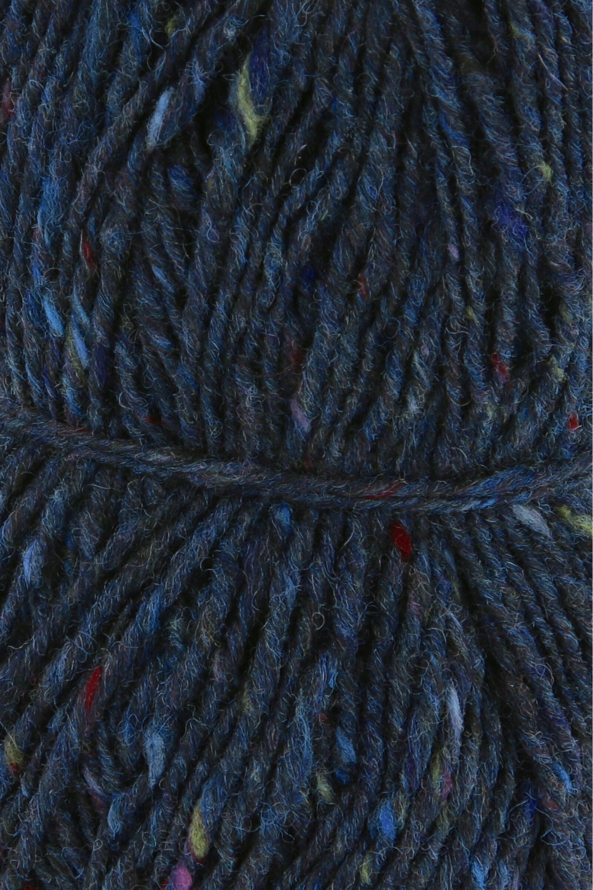Lang Yarns Donegal Tweed+ Garnknäuel, dunkelblau meliert mit Wickelband