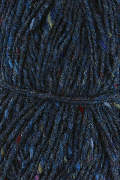 Lang Yarns Donegal Tweed+ Garnknäuel, dunkelblau meliert mit Wickelband