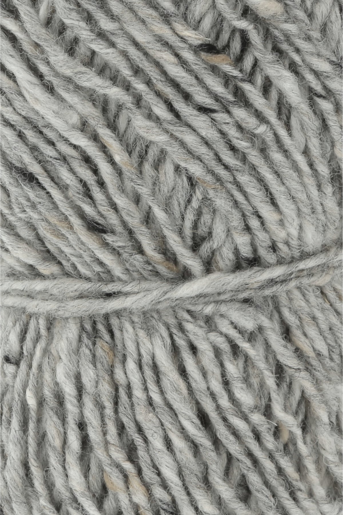 Lang Yarns Donegal Tweed+ Garnknäuel, hellgrau meliert mit Wickelband