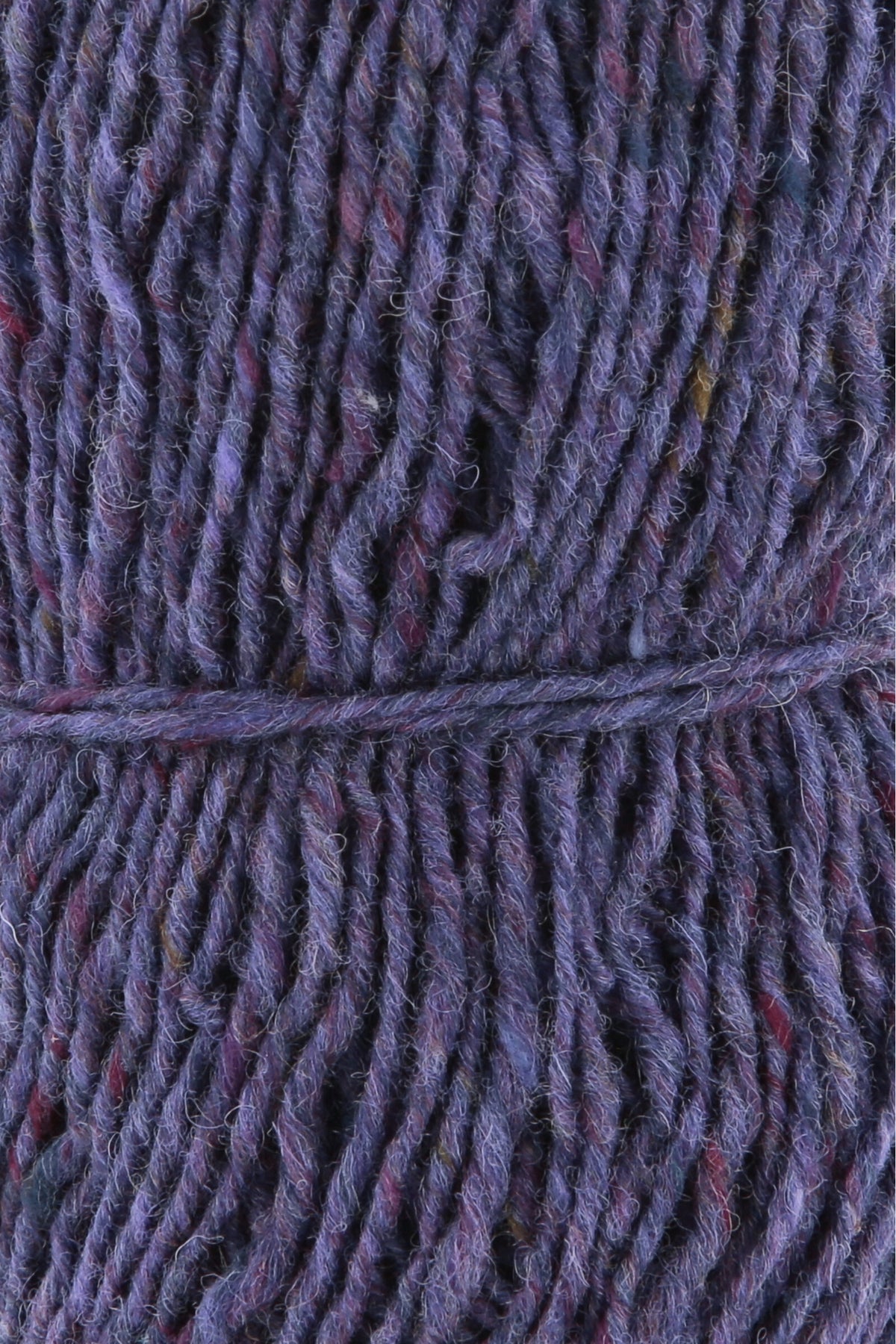 Lang Yarns Donegal Tweed+ Garnknäuel, dunkelviolett meliert mit Wickelband