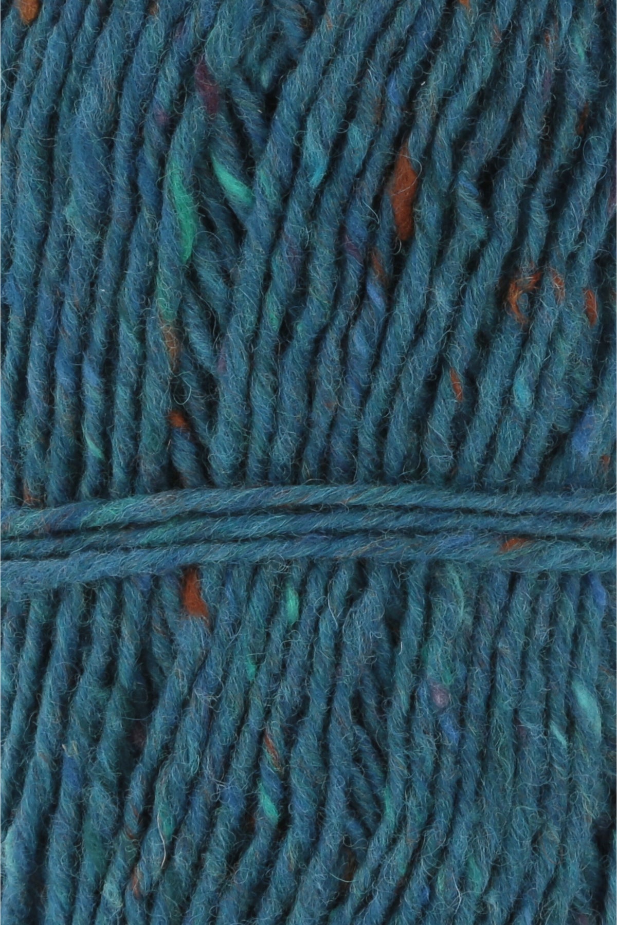 Lang Yarns Donegal Tweed+ Garnknäuel, petrolblau/türkis meliert mit Wickelband
