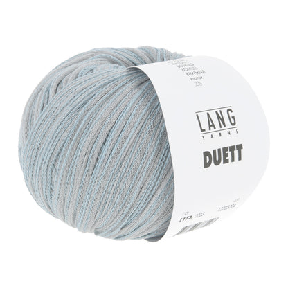 Lang Yarns Duett Wollgarnknäuel mit hellblau-grauem Farbverlauf