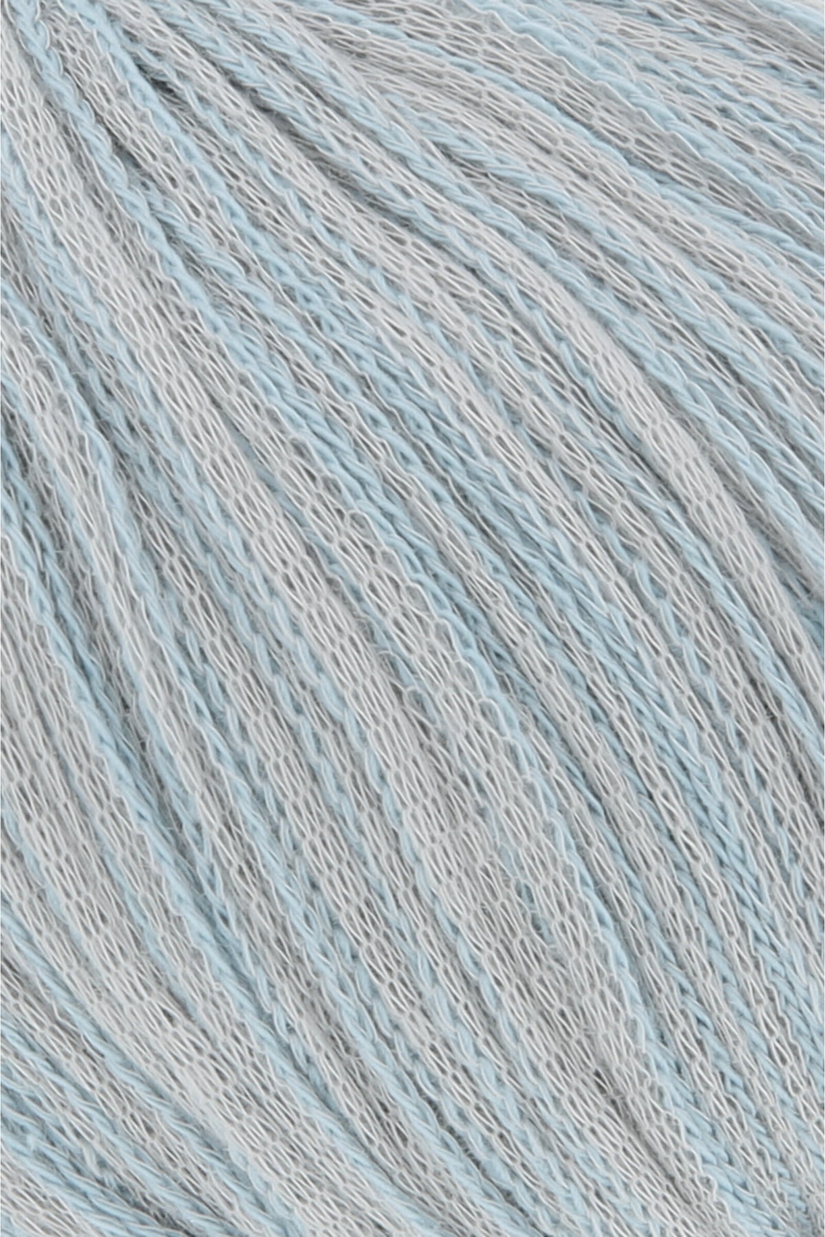 Lang Yarns Duett Wollgarn mit hellblau-grauem Verlauf, Detailaufnahme