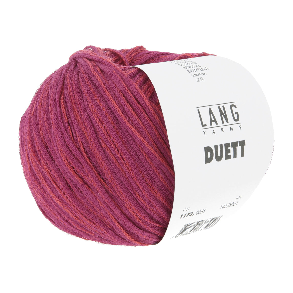 Lang Yarns Duett Wollgarnknäuel mit beerefarben-violettem Farbverlauf