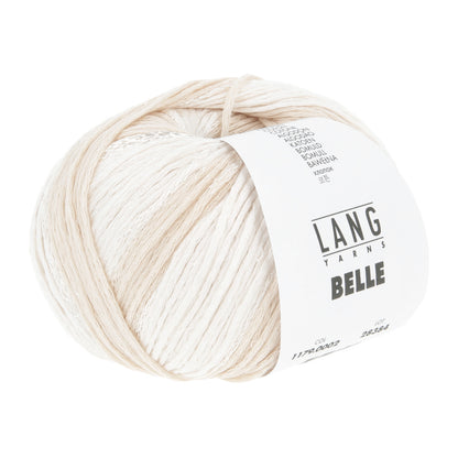 Lang Yarns BELLE Garnknäuel in Ecru/Creme mit Etikett