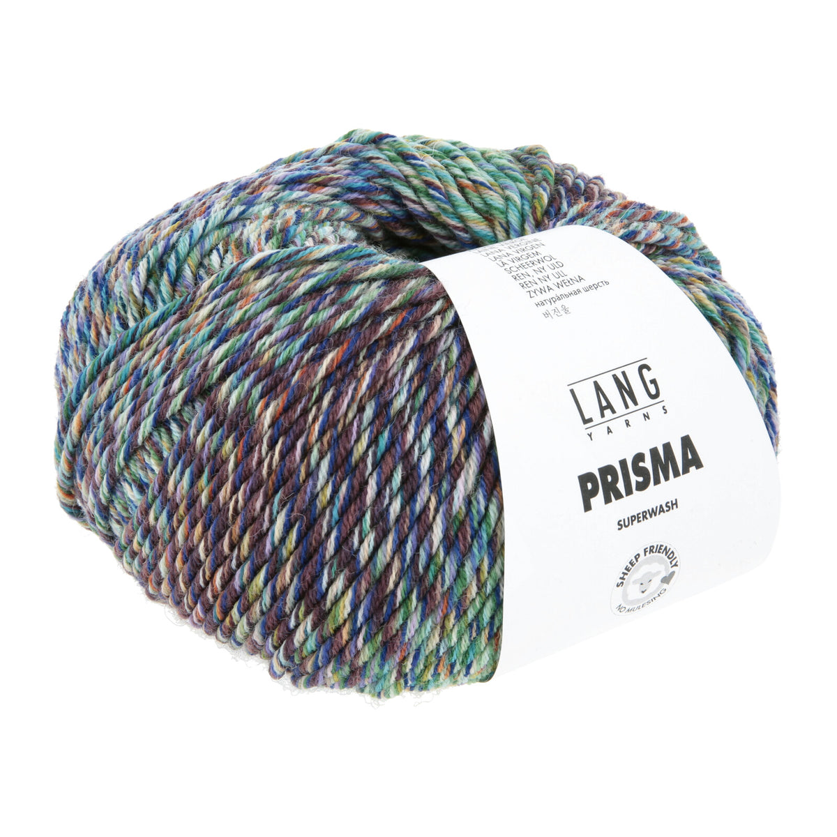 Lang Yarns Prisma-Garnknäuel mit mehrfarbigem Verlauf in Petrol, Blau, Grün und Beige
