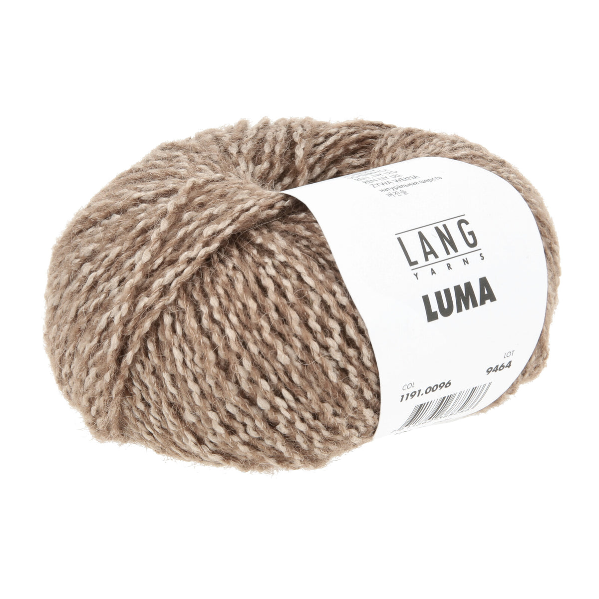 Lang Yarns Luma Wollgarn, beige, Knäuel mit Label