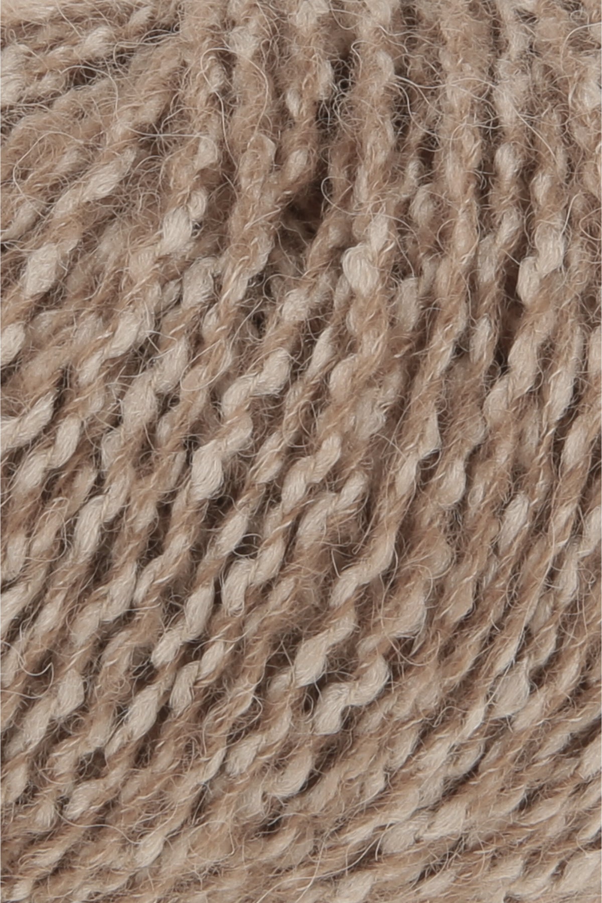 Lang Yarns Luma Wollgarn, Nahaufnahme Struktur, beige