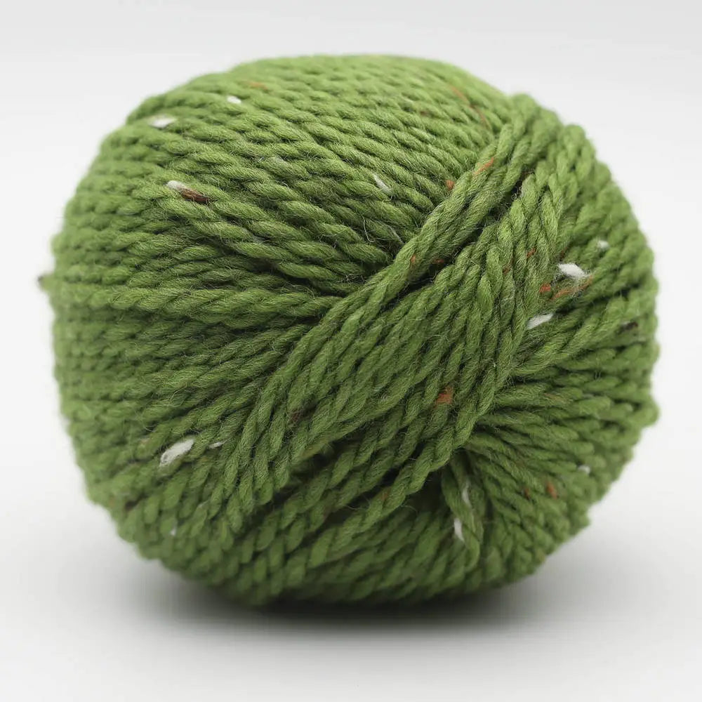 Tweed-Wolle (BC Garn Hamelton Tweed 2 GOTS) Wollknäuel in Grün mit kleinen Farbnuancen