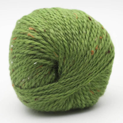 Garnknäuel Hamelton Tweed 1 in apfelgrün mit mehrfarbigen Sprenkeln