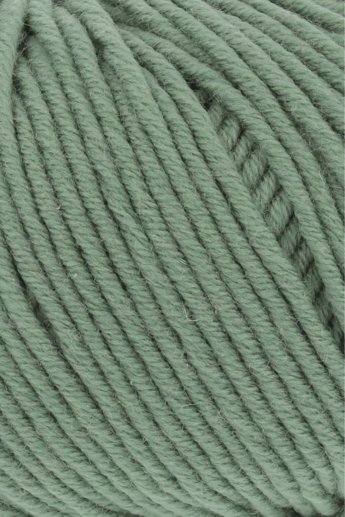 Merino-Garn in Mintgrün, Nahaufnahme der Fadenwicklung