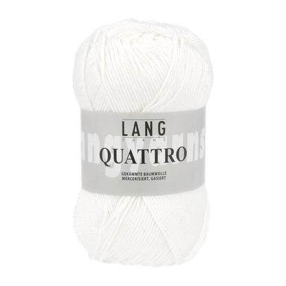 Lang Yarns Quattro Garnknäuel in Weiß, Baumwollgarn mit gedrehter Struktur
