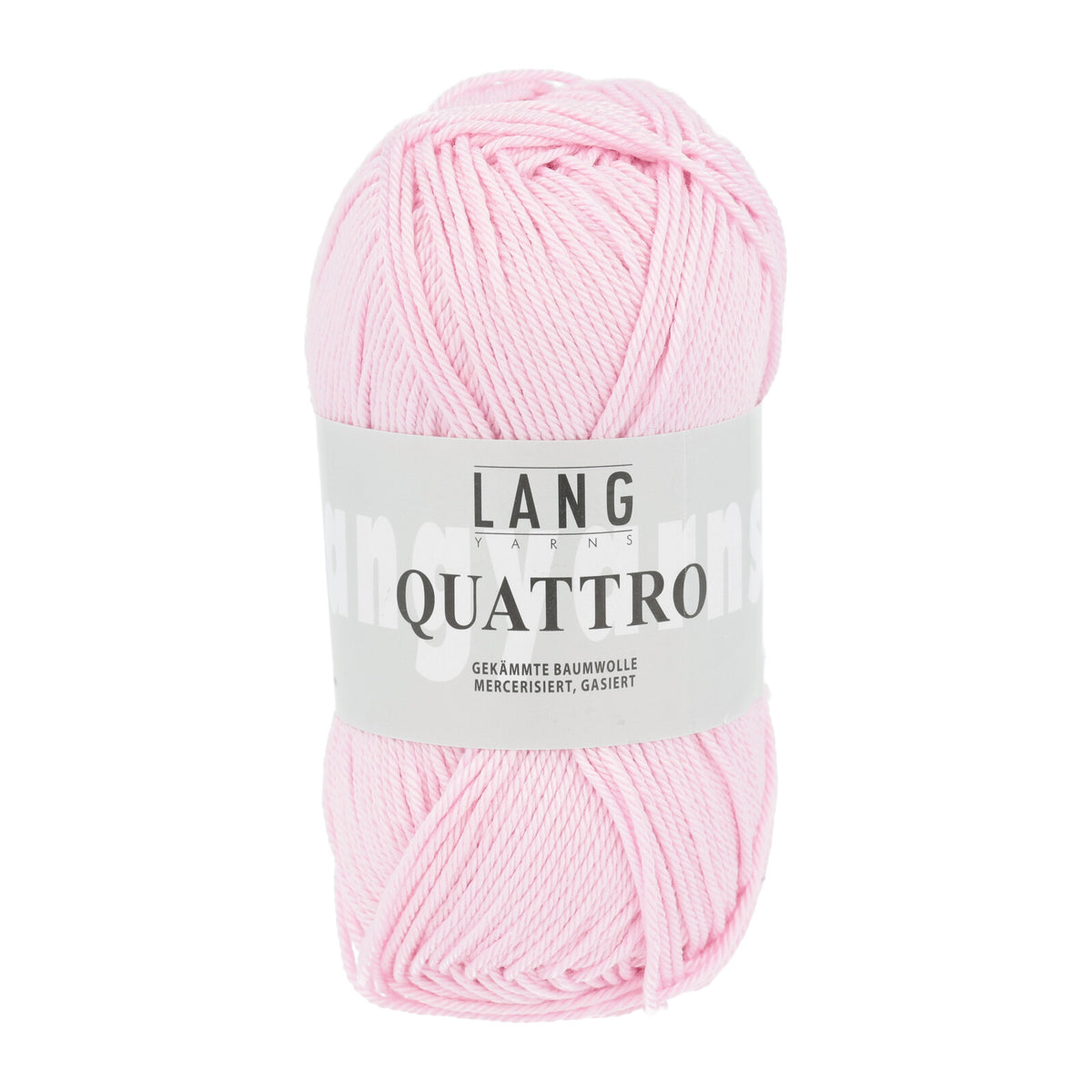 Lang Yarns Quattro Garnknäuel in Hellrosa, Baumwollgarn mit gedrehter Struktur