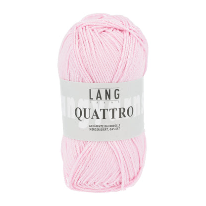 Lang Yarns Quattro Garnknäuel in Hellrosa, Baumwollgarn mit gedrehter Struktur