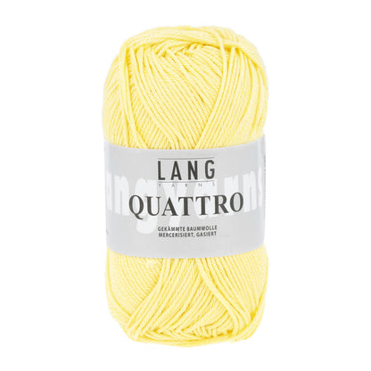 Lang Yarns Quattro Garnknäuel in Gelb, Baumwollgarn mit gedrehter Struktur