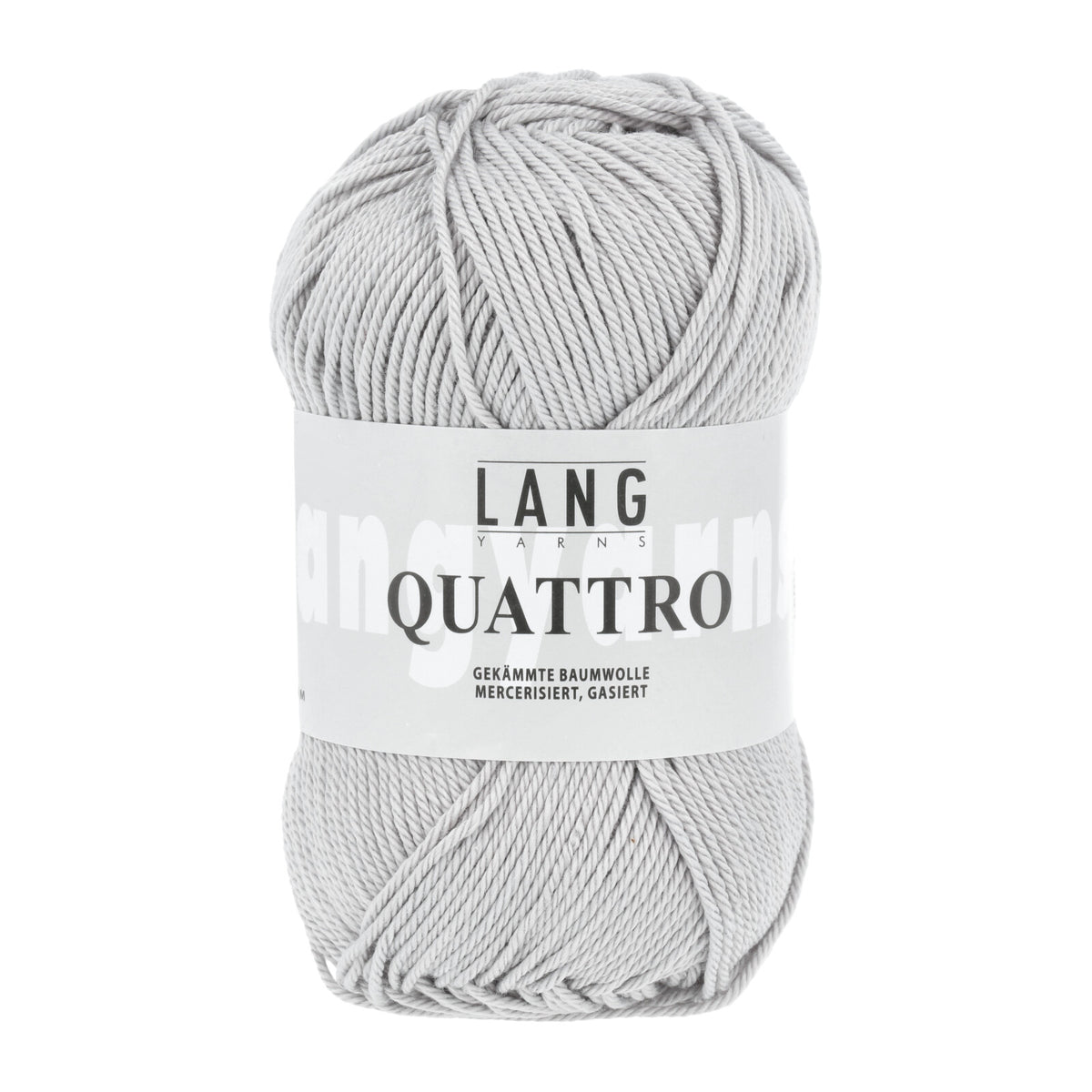 Lang Yarns Quattro Garnknäuel in Grau, Baumwollgarn mit gedrehter Struktur