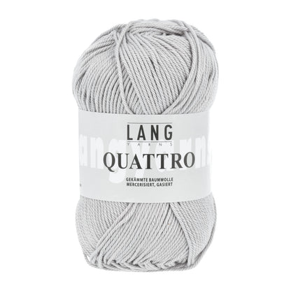 Lang Yarns Quattro Garnknäuel in Grau, Baumwollgarn mit gedrehter Struktur
