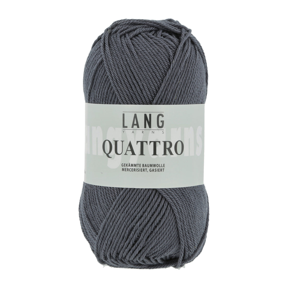 Knäuel Baumwollgarn Lang Yarns Quattro in dunkelgrau