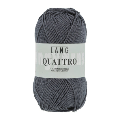 Knäuel Baumwollgarn Lang Yarns Quattro in dunkelgrau