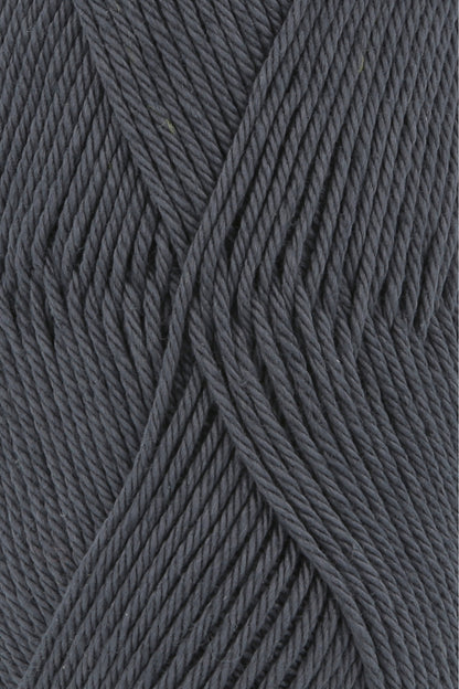 Baumwollgarn Lang Yarns Quattro, dunkelgrau meliert – Fadenstruktur im Detail