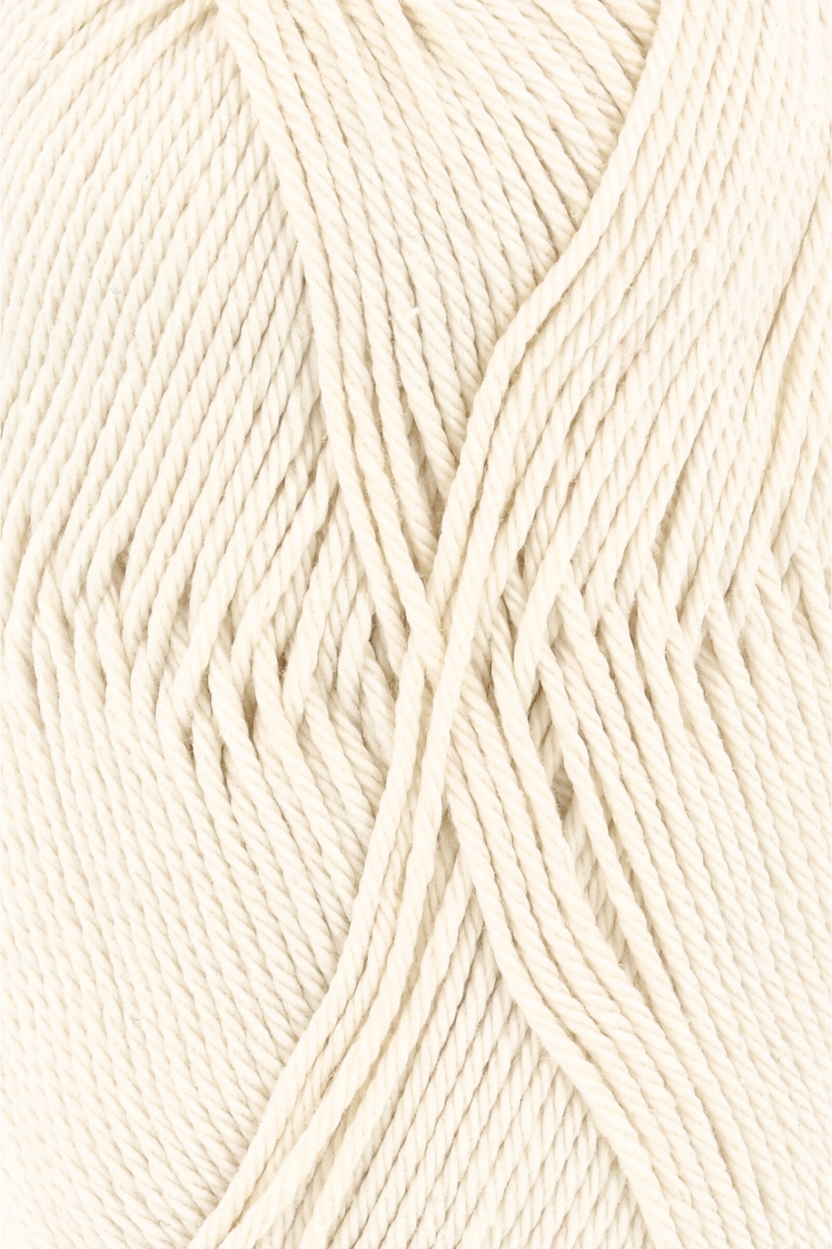 Baumwollgarn Lang Yarns Quattro, offwhite – Fadenstruktur im Detail