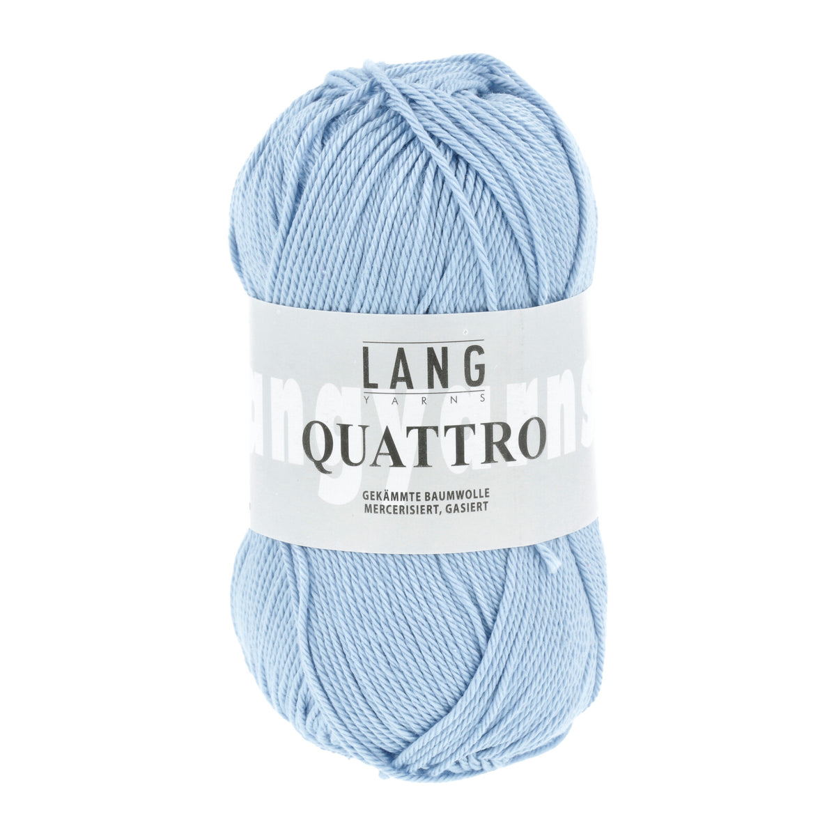 Knäuel Baumwollgarn Lang Yarns Quattro in hellblau