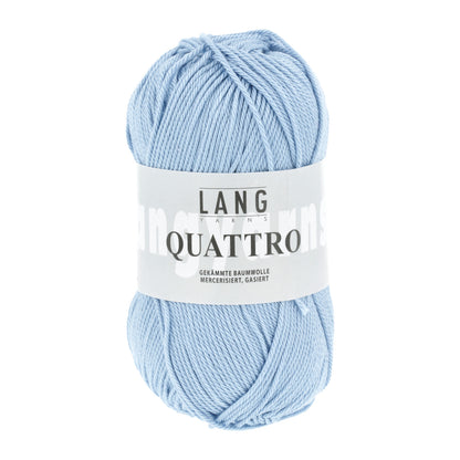 Knäuel Baumwollgarn Lang Yarns Quattro in hellblau