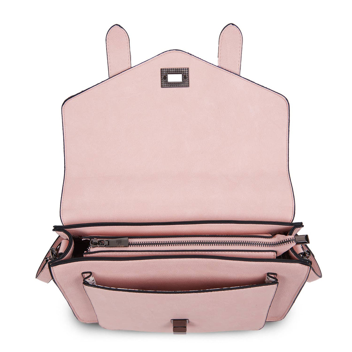 Islander Medium Satchel-Tasche in Rosa mit Schulterriemen, Reißverschluss und Innenfach
