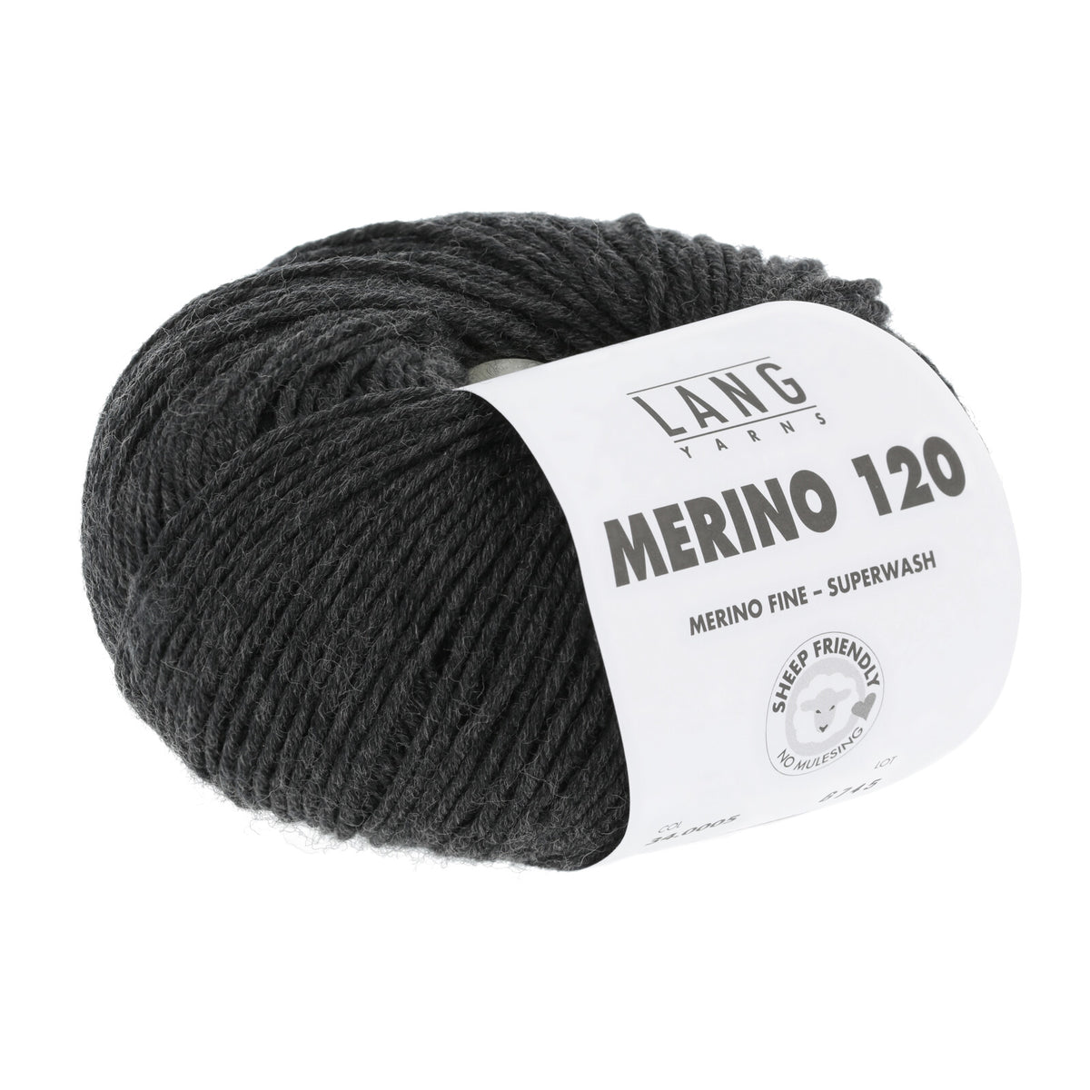 Merino-Garnknäuel, dunkelgrau