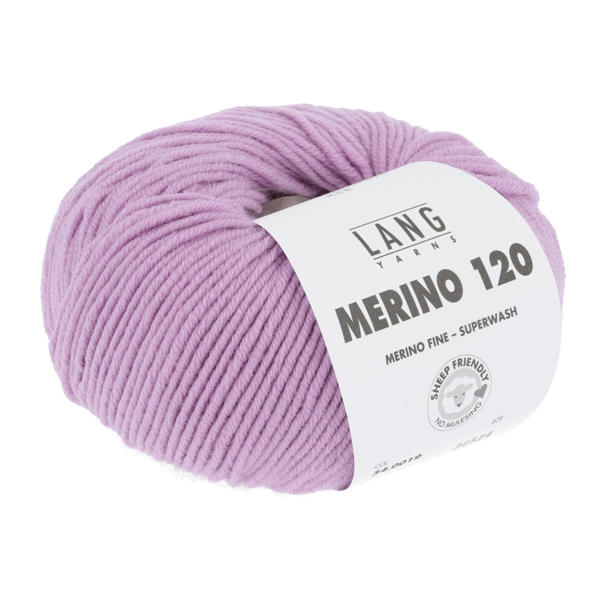Merino-Garnknäuel, flieder