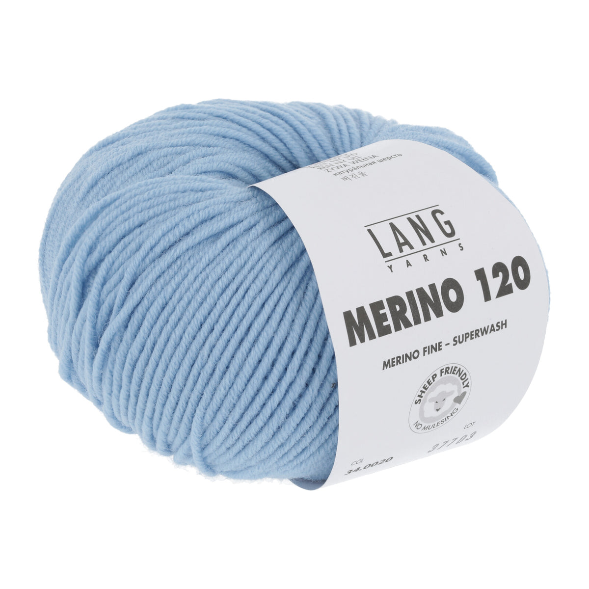 Merino-Garnknäuel, hellblau