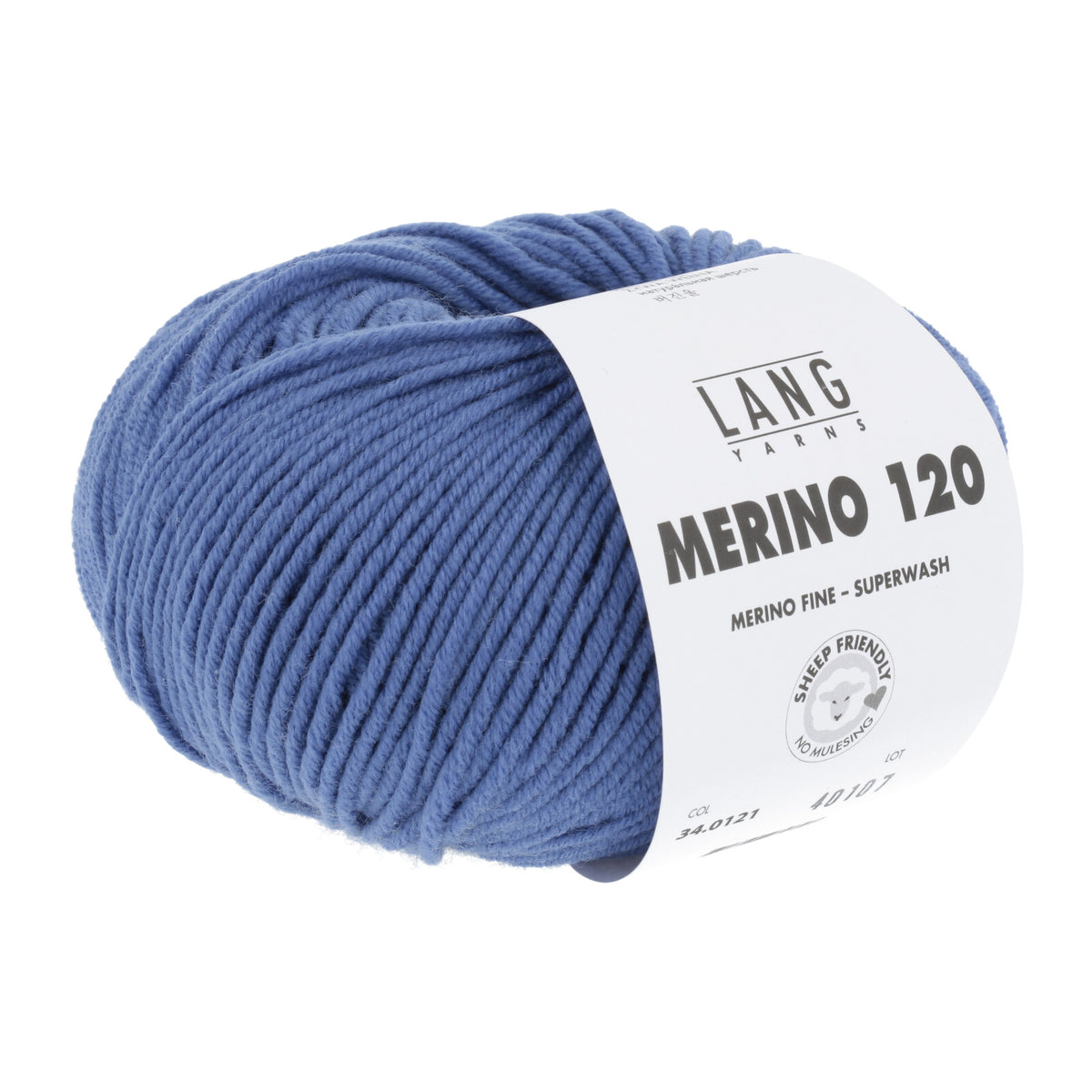 Merino-Garnknäuel, mittelblau