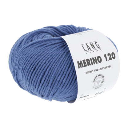 Merino-Garnknäuel, mittelblau