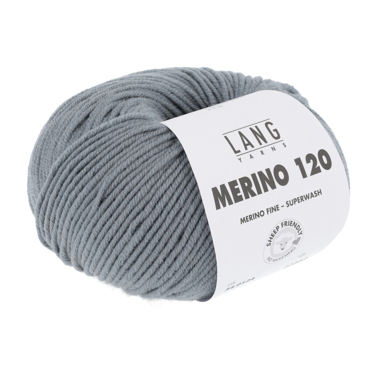Merino-Garnknäuel, hellgrau