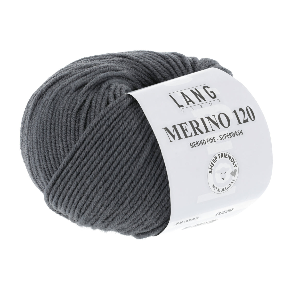 Merino-Garnknäuel, dunkelgrau