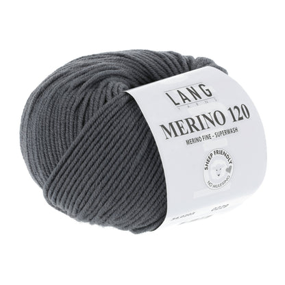 Merino-Garnknäuel, dunkelgrau
