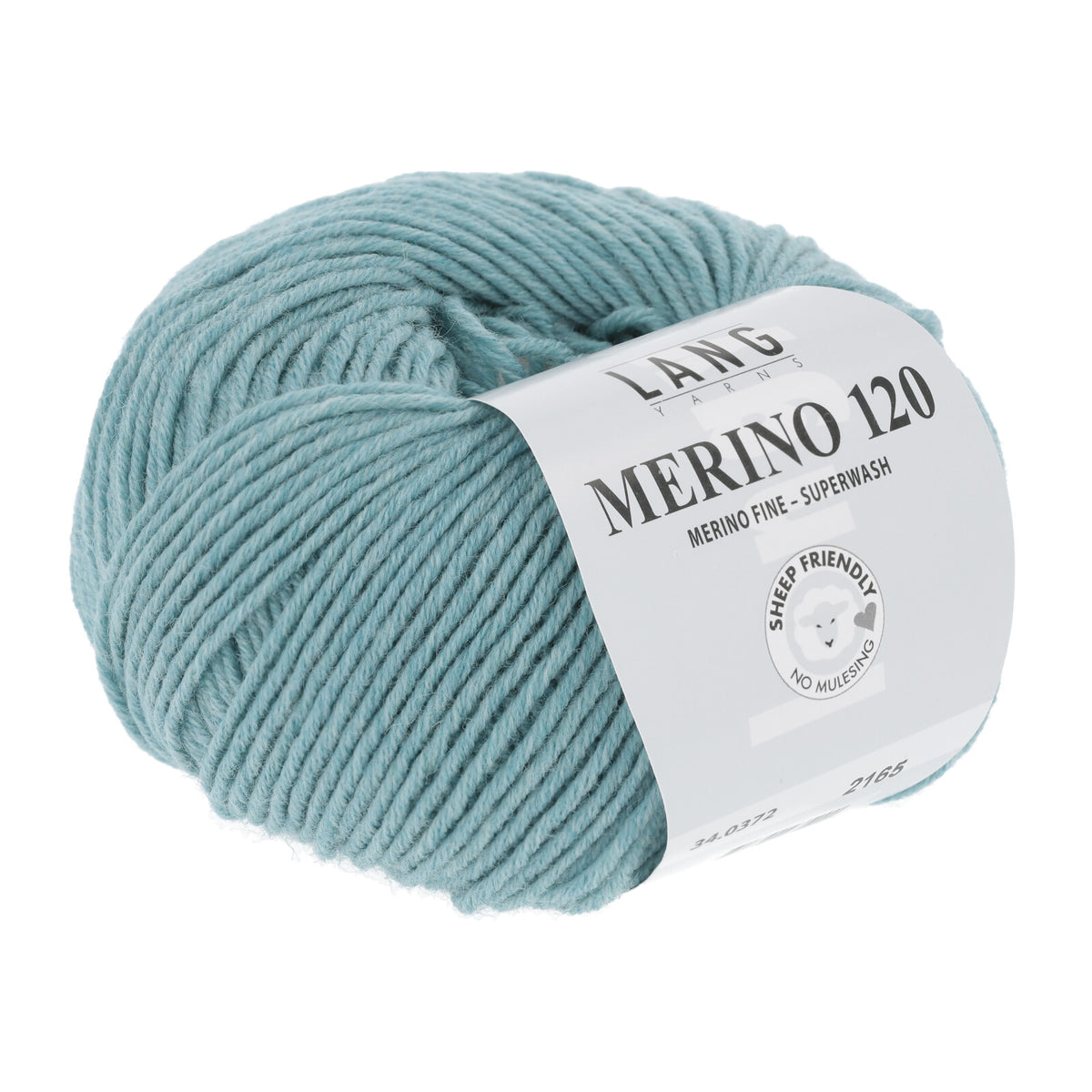 Merino-Garnknäuel Lang Merino 120, türkisblaues Wollgarn