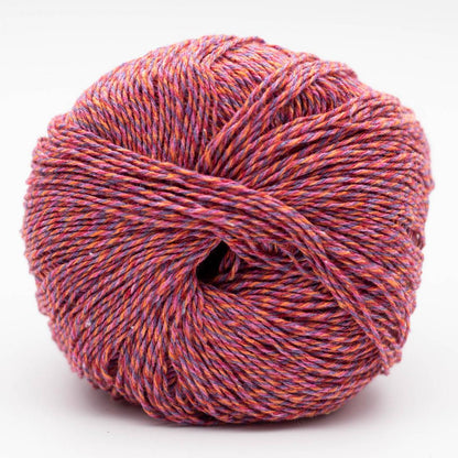 Wollgarnknäuel, mehrfarbig: rosa, orange und blau meliert