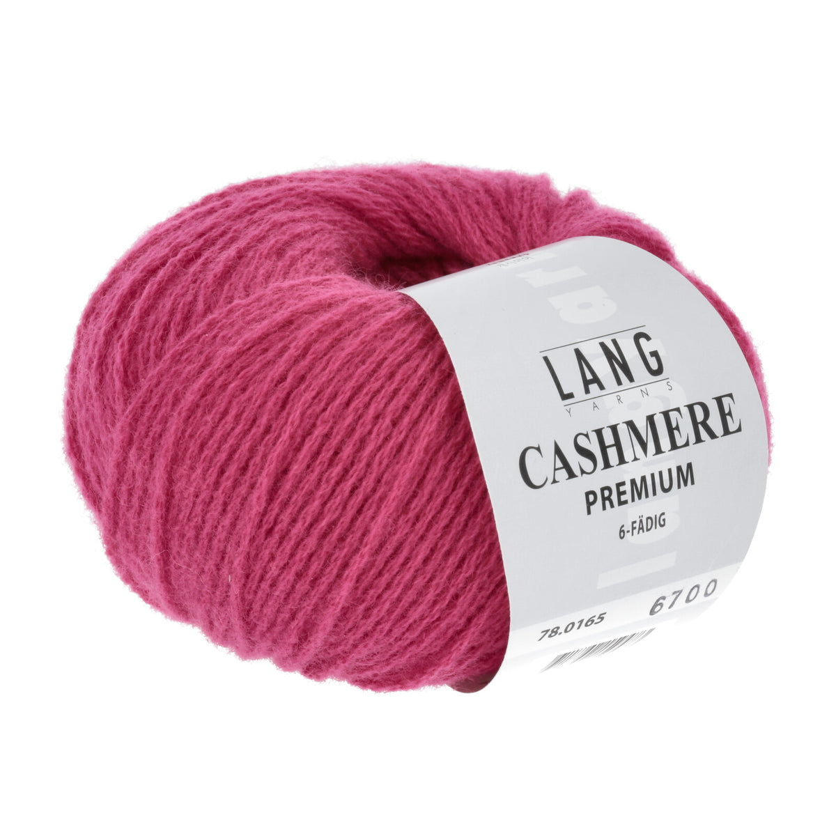 Kaschmirgarn Lang Yarns Cashmere Premium, rosafarbenes Knäuel mit Label